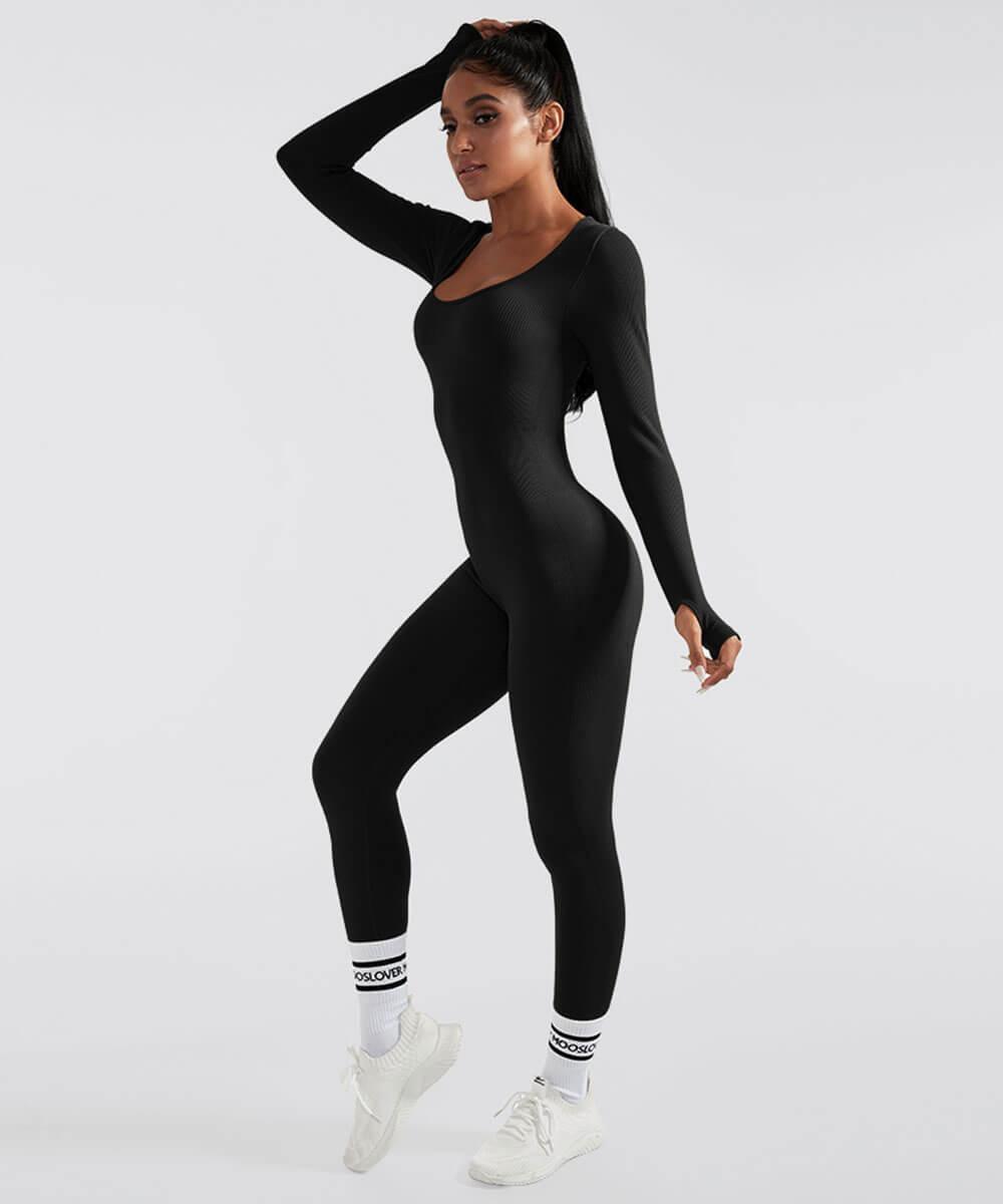 Moda & Olivia™ - Long Sleeve Seamless Jumpsuit