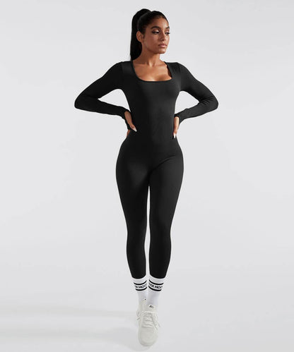 Moda & Olivia™ - Long Sleeve Seamless Jumpsuit