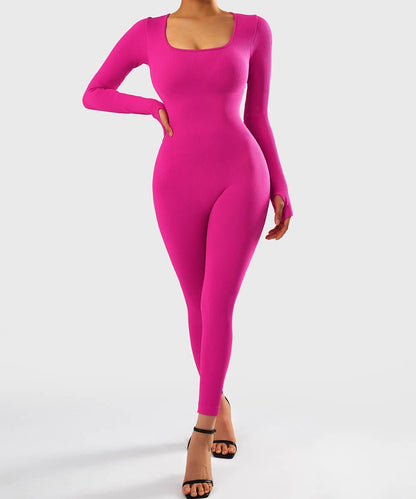 Moda & Olivia™ - Long Sleeve Seamless Jumpsuit