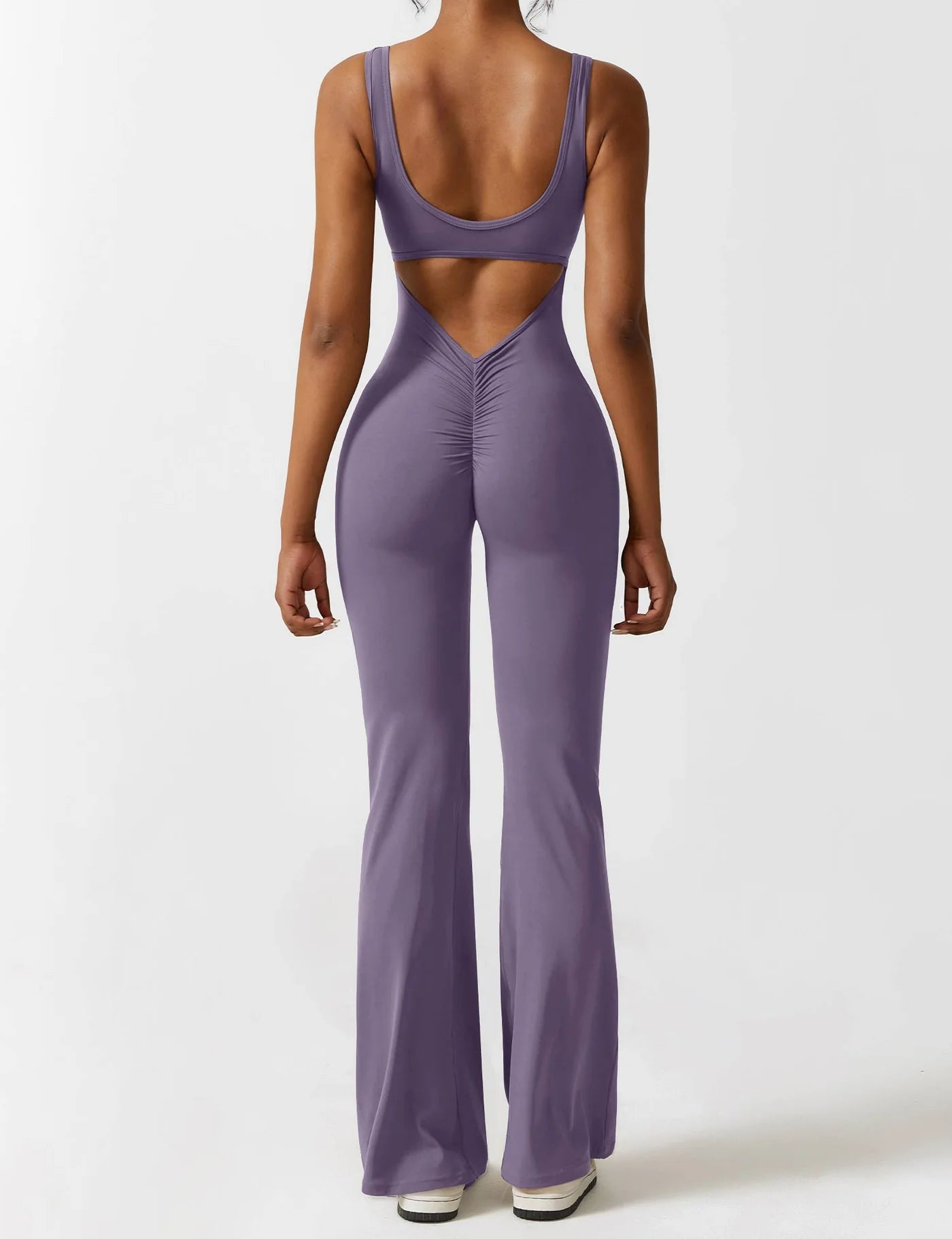 Moda & Olivia™ - Butt Lift Flared Jumpsuit