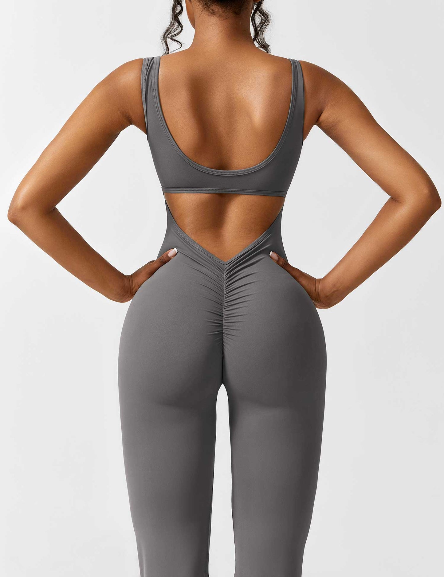 Moda & Olivia™ - Butt Lift Flared Jumpsuit