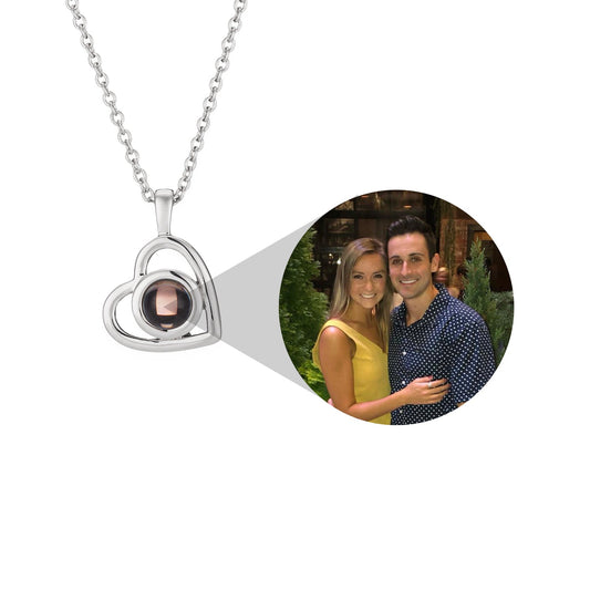 Moda & Olivia™ - Personalized Heart Photo Necklace