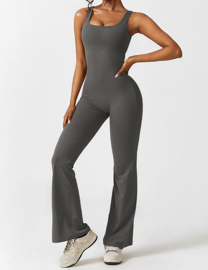 Moda & Olivia™ - Butt Lift Flared Jumpsuit