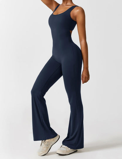 Moda & Olivia™ - Butt Lift Flared Jumpsuit